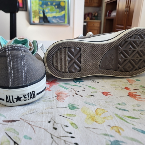 Converse Multi Tongue Colored 9W 7M Gray Chucks - Picture 3 of 4